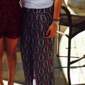 ELEVENSES printed wide leg pants